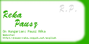 reka pausz business card